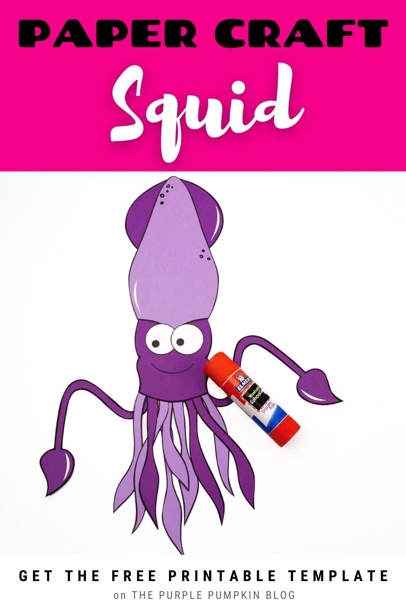 Paper Craft Squid with Free Printable Template