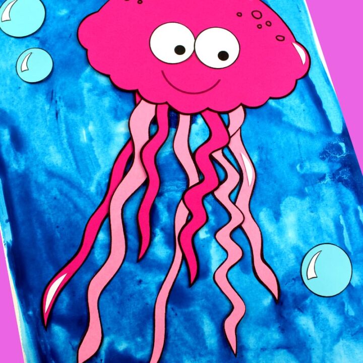 Adorable Jellyfish Paper Craft! With Free Printable Template!