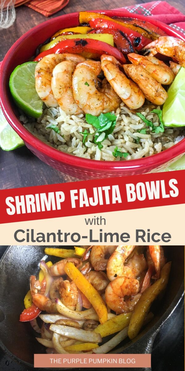 Shrimp Fajita Bowls with Cilantro Rice
