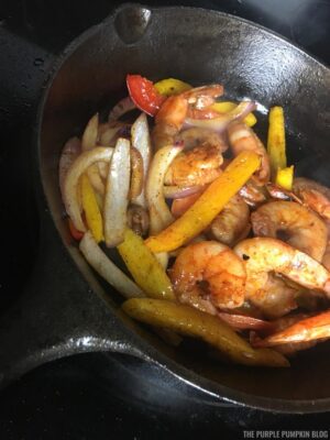 Shrimp & Veggies in Pan