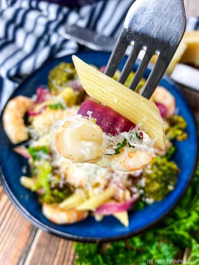 Best Ever Penne Pasta with Lemony Roasted Shrimp and Broccoli