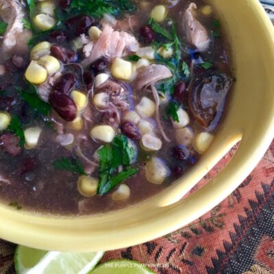 Southwestern Chicken and Black Beans Soup Recipe