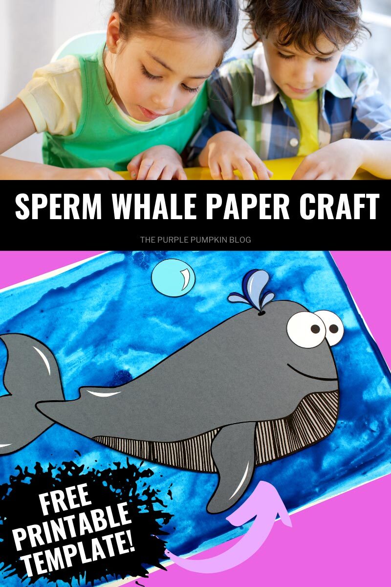 Sperm Whale Paper Craft with Free Printable Template