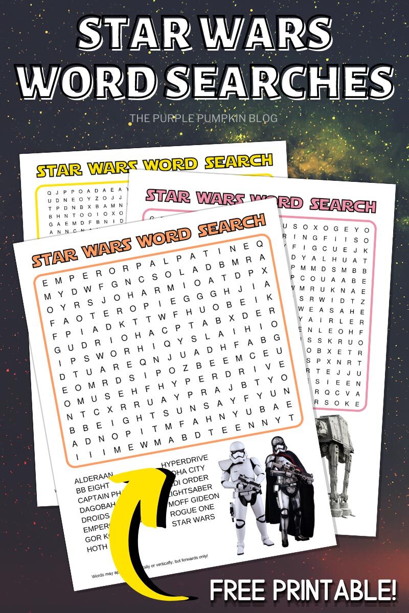 Star Wars Word Searches Free Printable