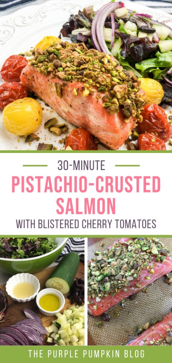 30-Minute Pistachio-Crusted Salmon with Blistered Cherry Tomatoes