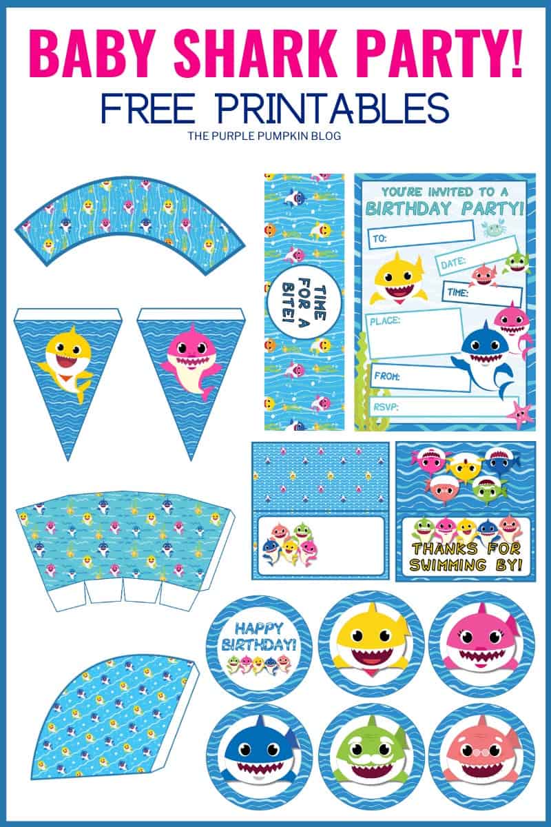 Free Baby Shark Party Printables!: Baby Shark Printables