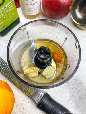 Dressing Ingredients in Blender