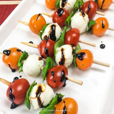 How to Make Caprese Skewers with Balsamic Glaze