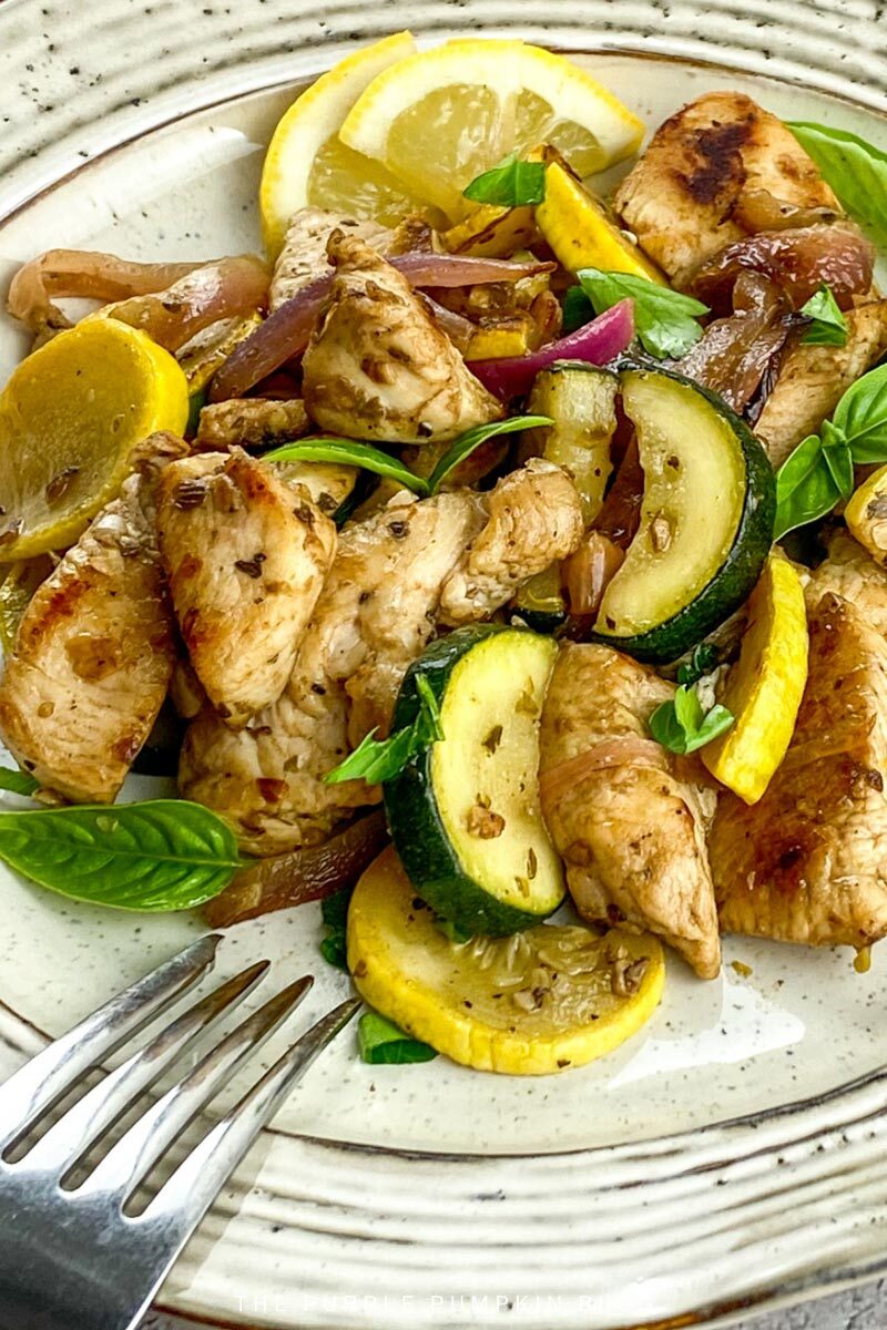 Lemon Chicken & Summer Squash Skillet Recipe