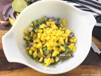 Mango Salsa Ingredients in a Bowl