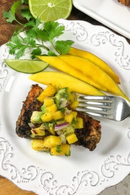 Mango Salsa-topped Cajun Snapper
