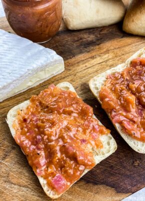 Peach Compote Spread on Ciabatta Rolls