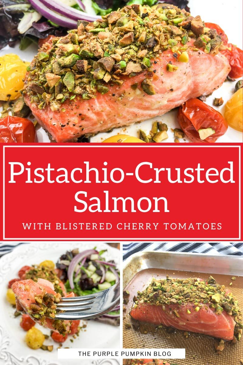 Pistachio Crusted Salmon with Blistered Cherry Tomatoes