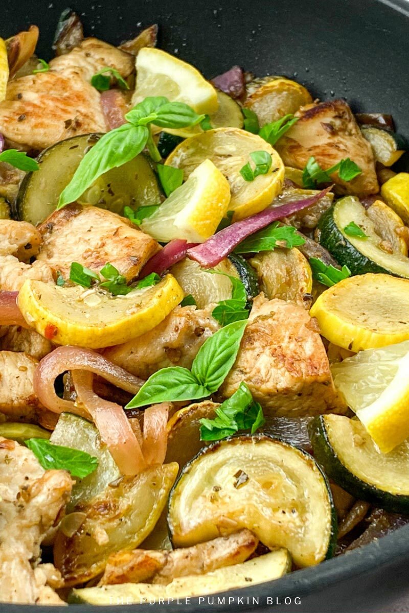 Recipe for Lemon Chicken & Summer Squash