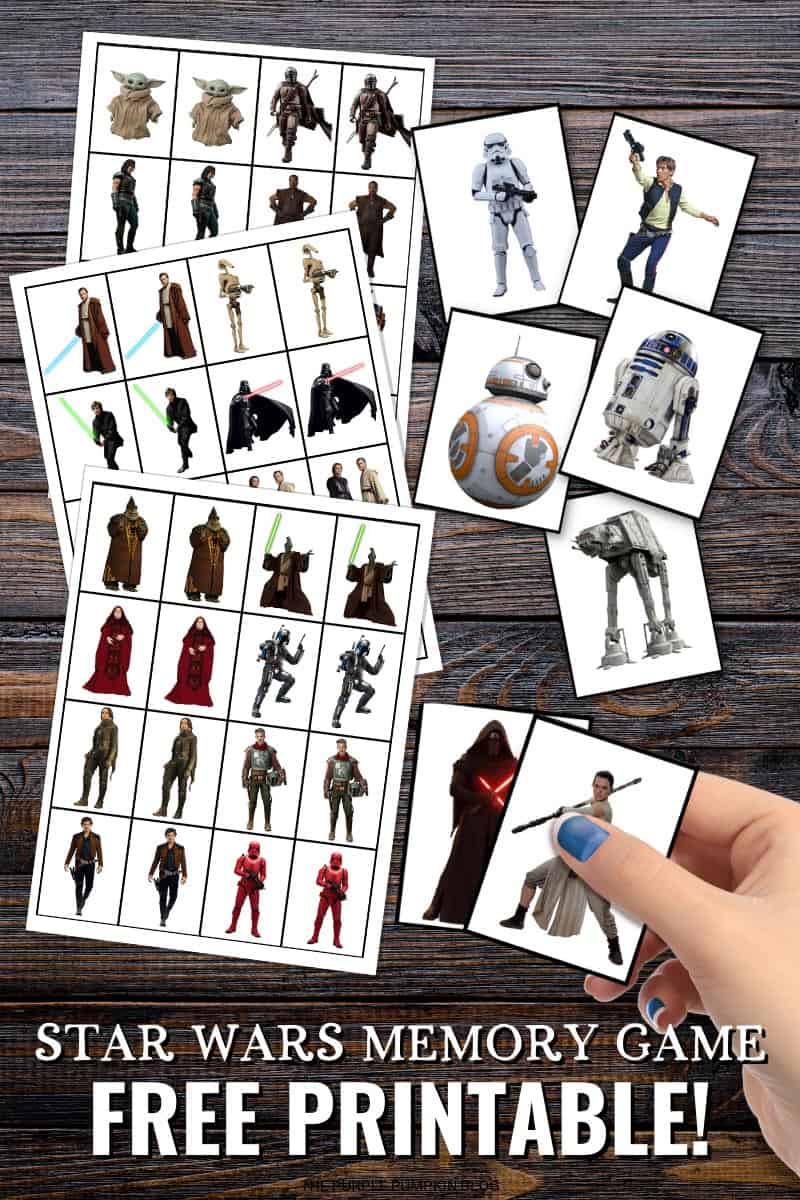 Free Printable Star Wars Memory Game Cards for May the 4th!