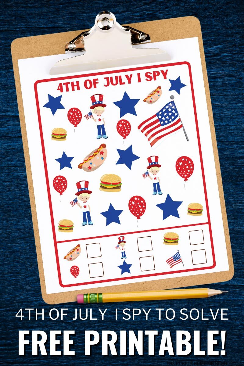 4th of July I Spy Free Printable!