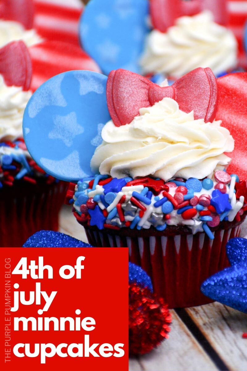 4th of July Minnie Mouse Cupcakes