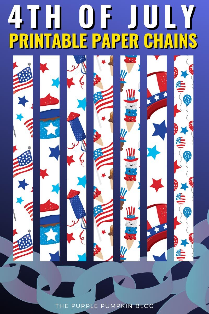 Free Printable Paper Chains for the 4th of July! A Simple Paper Craft!