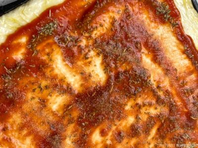 Adding Pizza Sauce & Herbs to Dough