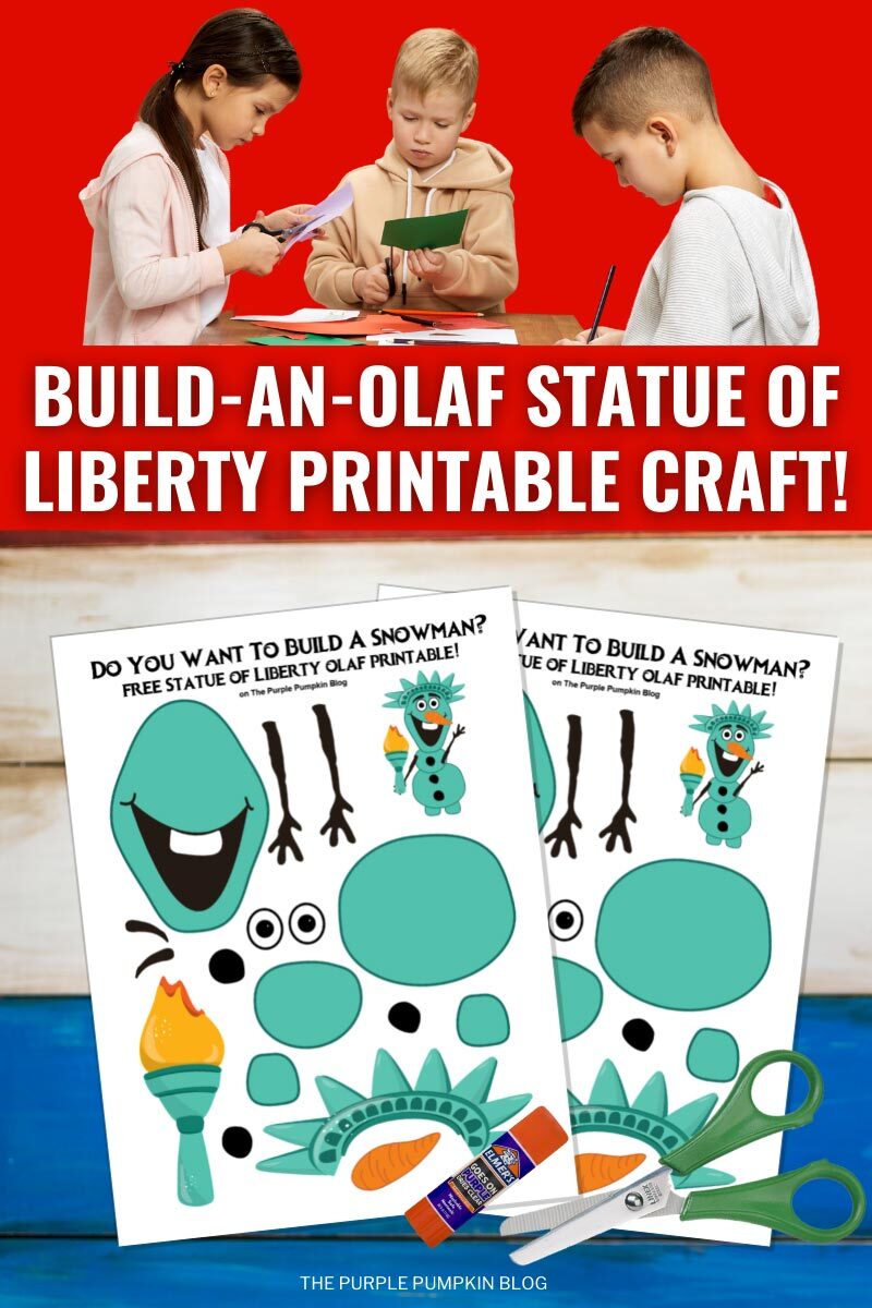 Build-an-Olaf Statue of Liberty Printable Craft!