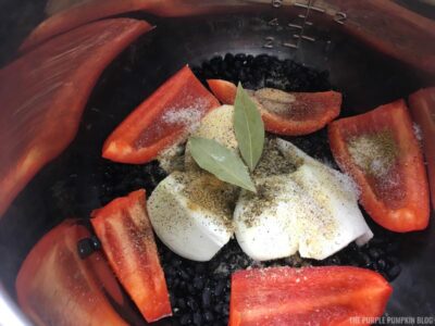 Cuban Beans Ingredients in Instant Pot