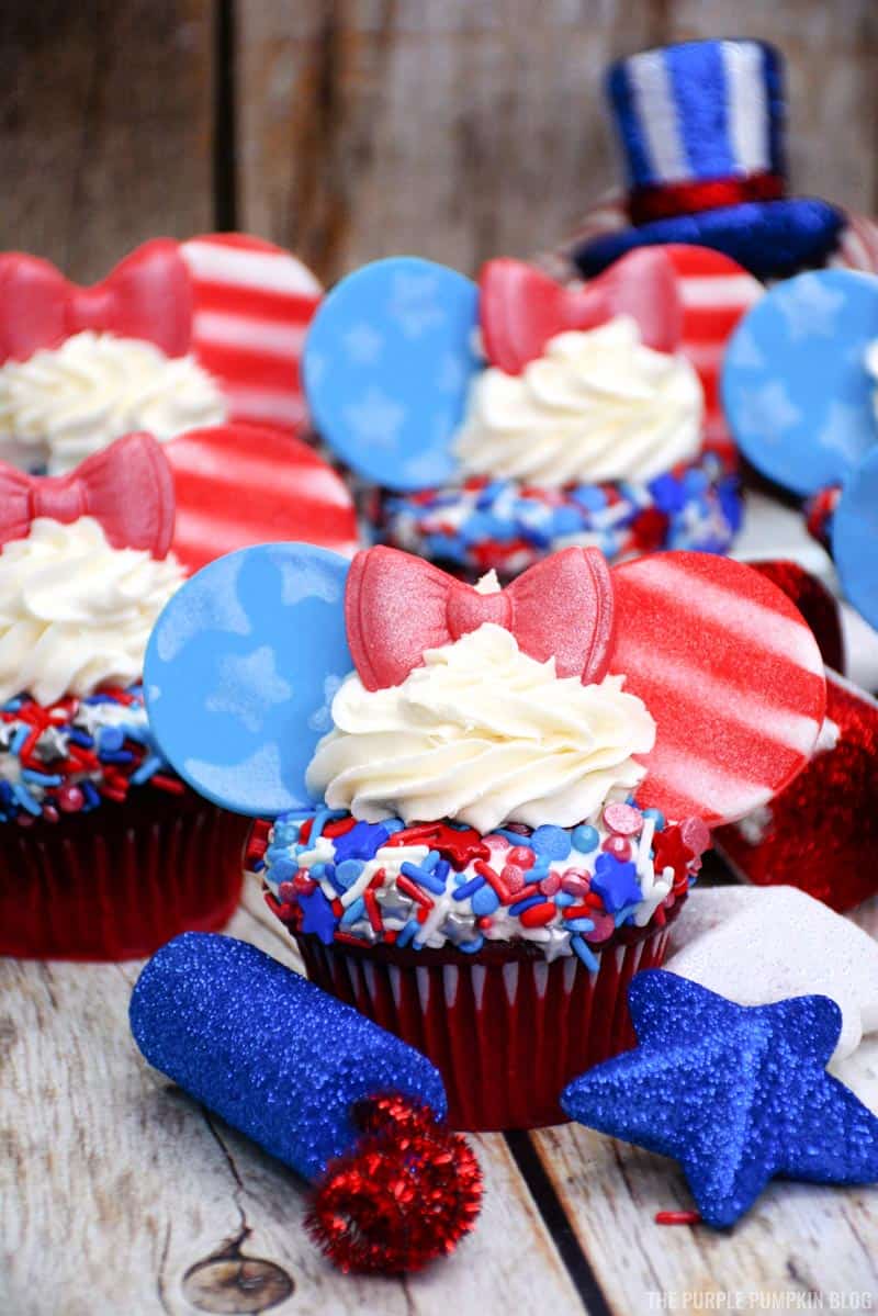 Disney Ears Cupcakes for 4th of July