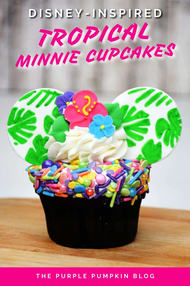 Disney-Inspired-Tropical-Minnie-Cupcakes
