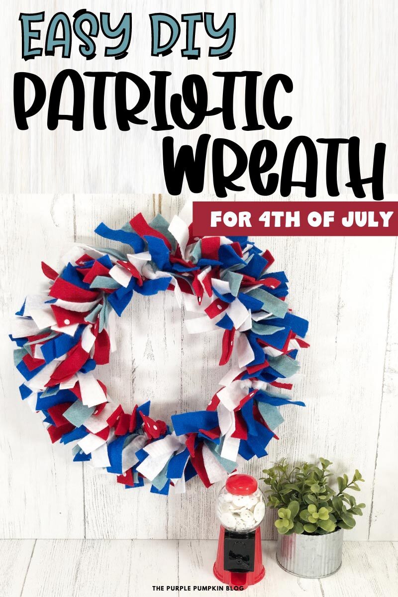 Easy DIY Patriotic Wreath for 4th of July