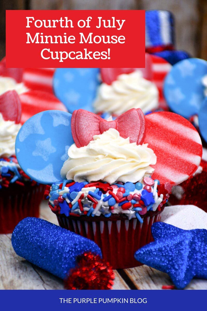 Fourth of July Minnie Mouse Cupcakes