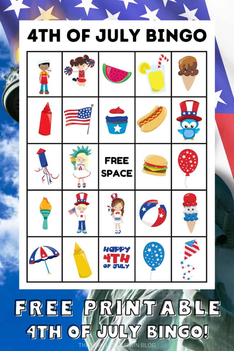 4th of July Bingo Cards Free Printable Bingo Game!