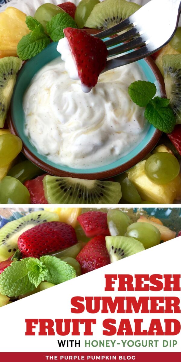 Fresh Summer Fruit Salad with Yogurt Dip