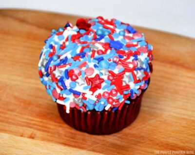 Frosting Covered with Red White & Blue Sprinkles