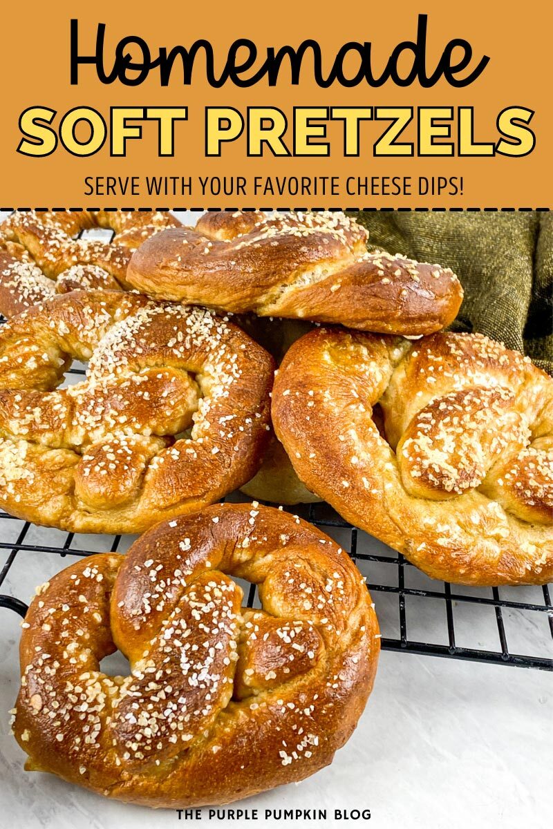 Homemade Soft Pretzels Served with Your Favorite Cheese Dips