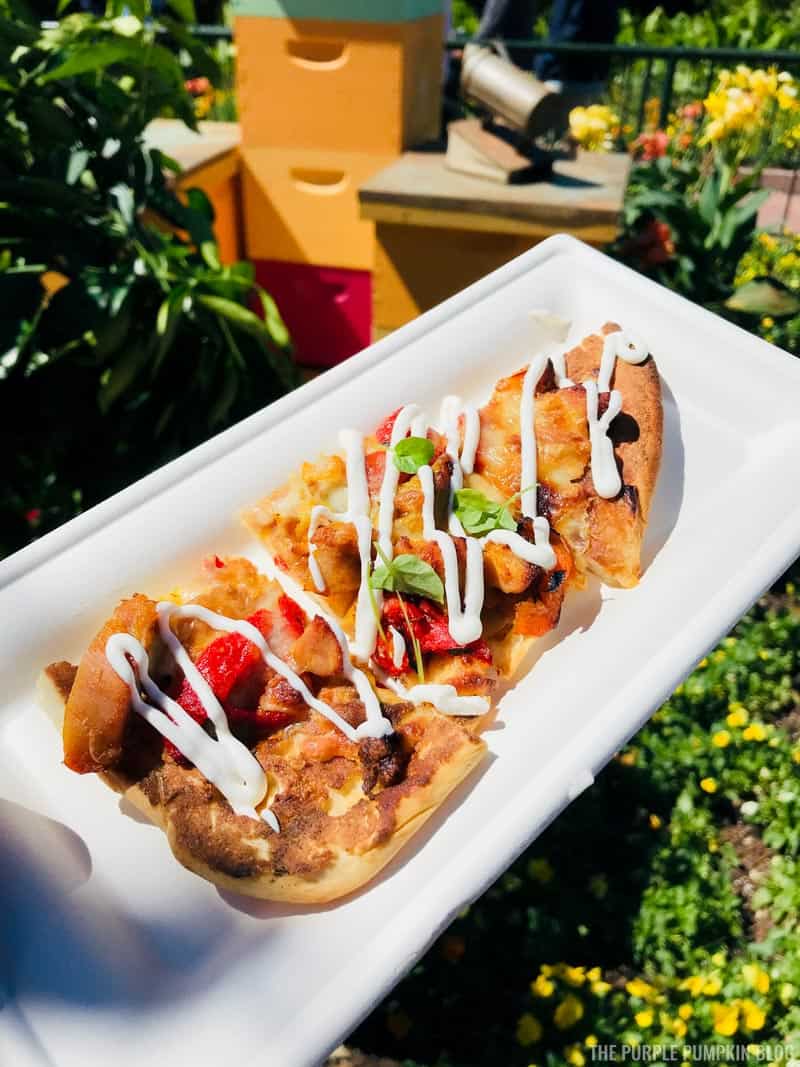 Honey Tandoori Chicken Flatbread - The Honey Bee-stro - The Showcase Plaza Outdoor Kitchen (Epcot Flower & Garden Festival)