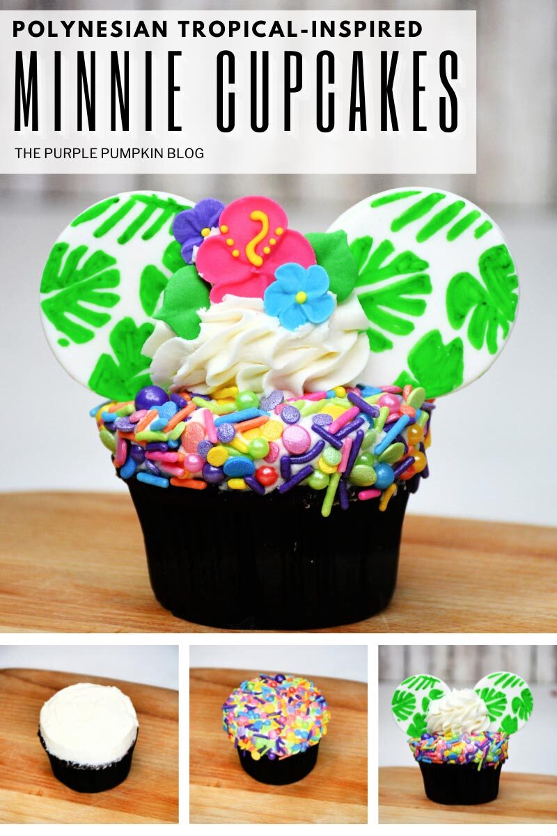 Polynesian Tropical-Inspired Minnie Cupcakes