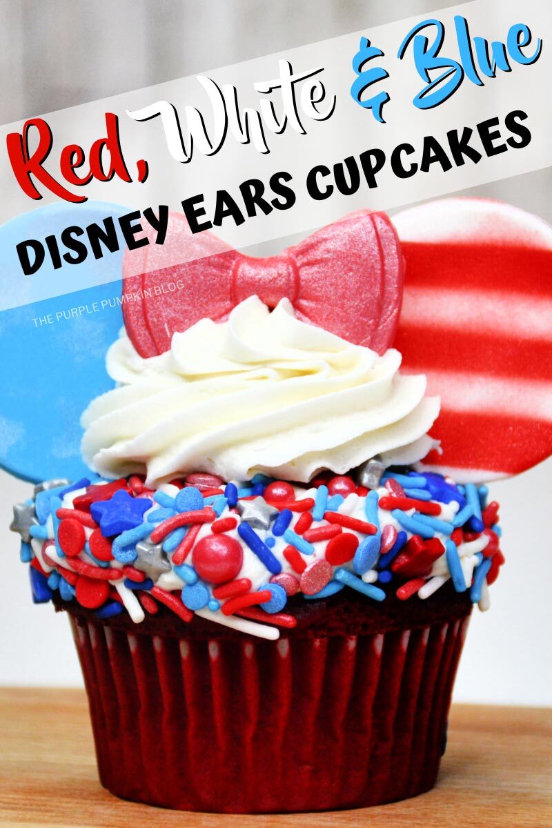 Red, White & Blue Disney Ears Cupcakes