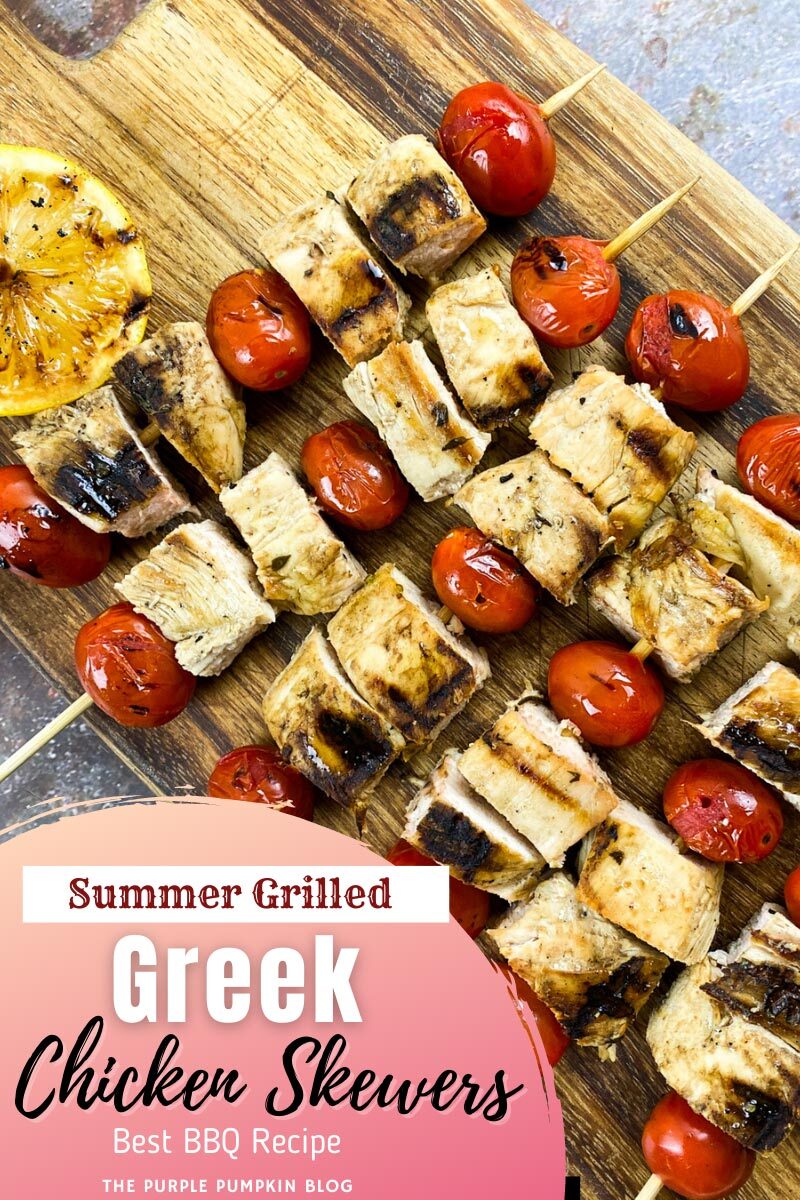 Summer Grilled Greek Chicken Skewers
