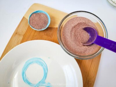 Adding Cocoa Mix to Candy Half-Sphere