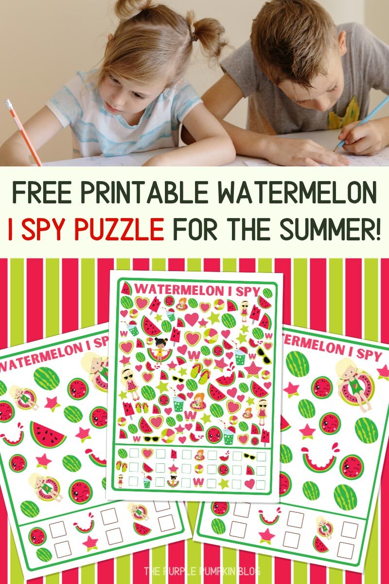 Free Printable Watermelon I Spy Puzzle for the Summer
