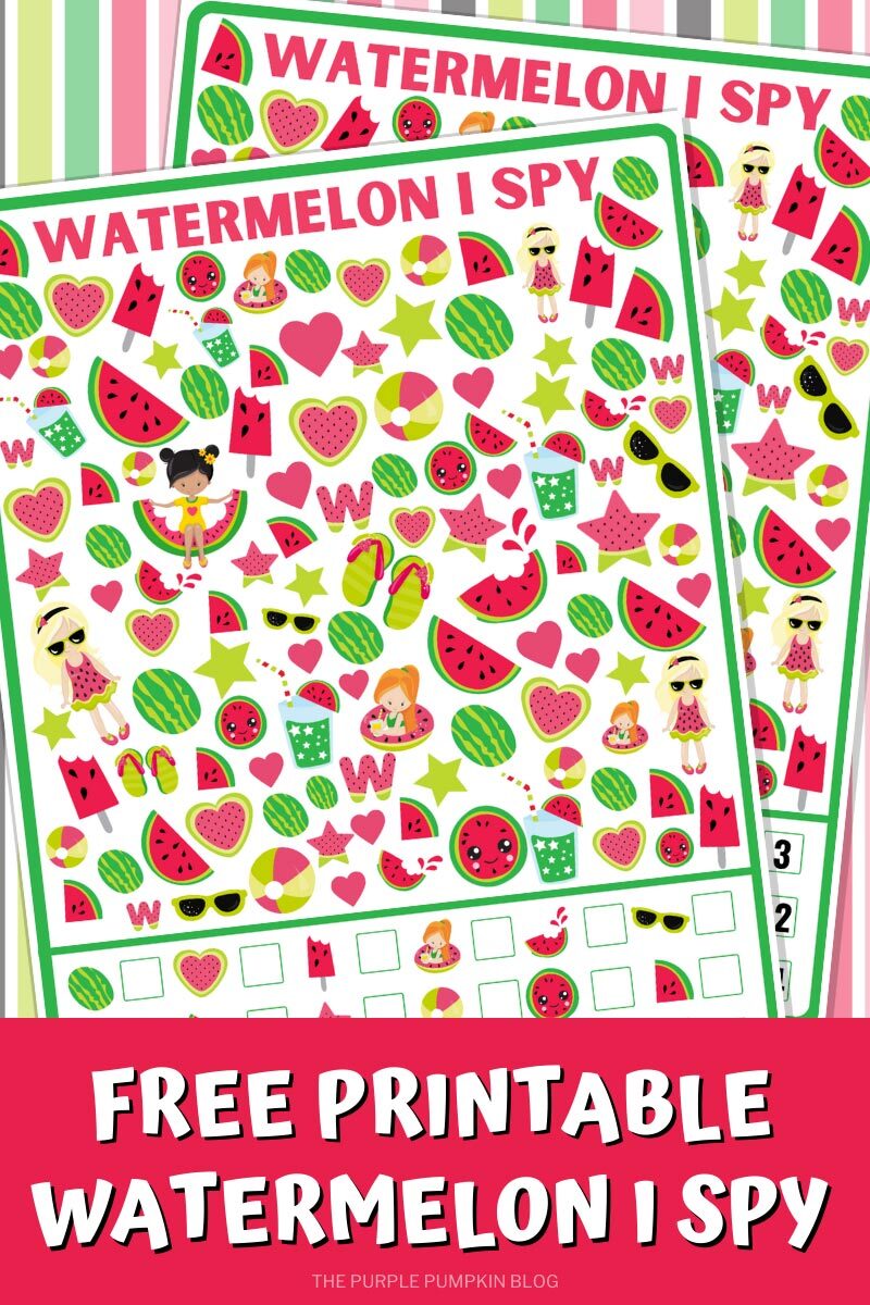 Free Watermelon I Spy Printable