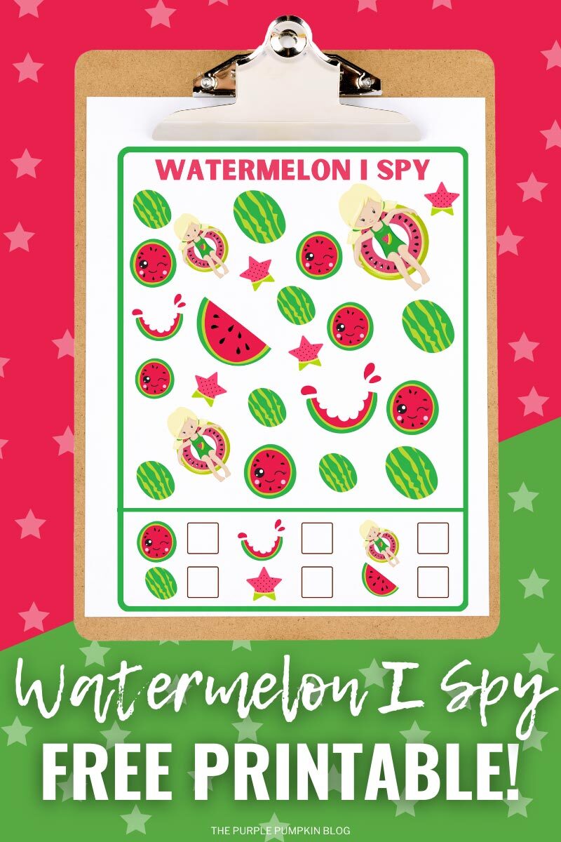 Free Watermelon I Spy Printable!