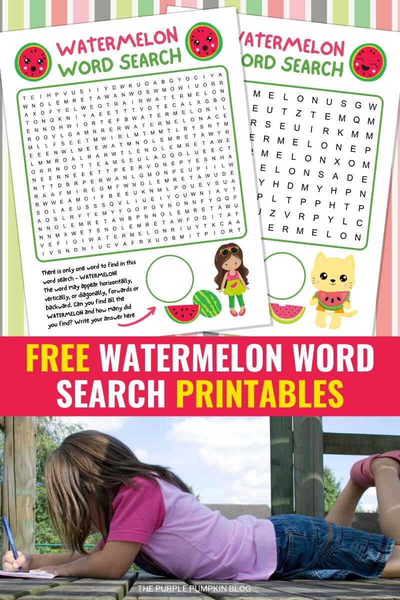 Free Watermelon Word Search Printables for All Ages