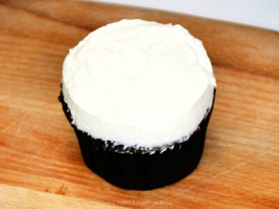 Frosted Disc on Cupcake