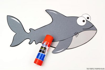Glued Paper Shark Pieces