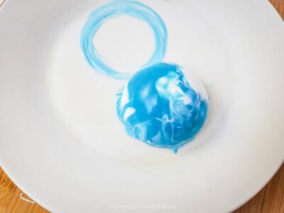 Melted rims of candy spheres