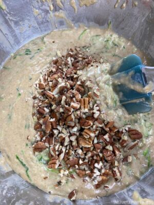 Pecan & Zucchini added to Mixture