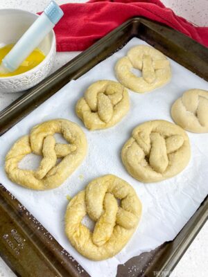 Pretzels with Egg Wash & Salt