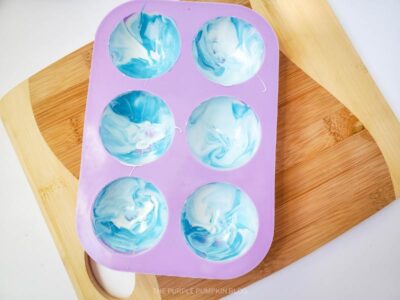 Swirled Candy Melts in Mold