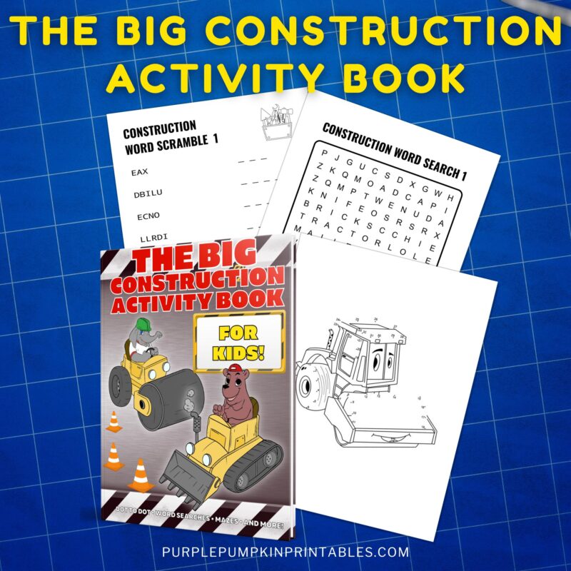 The Big Construction Activity Book Printable