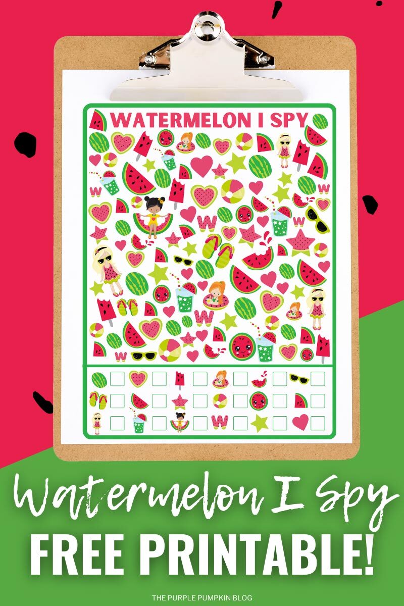 Watermelon I Spy Free Printable!